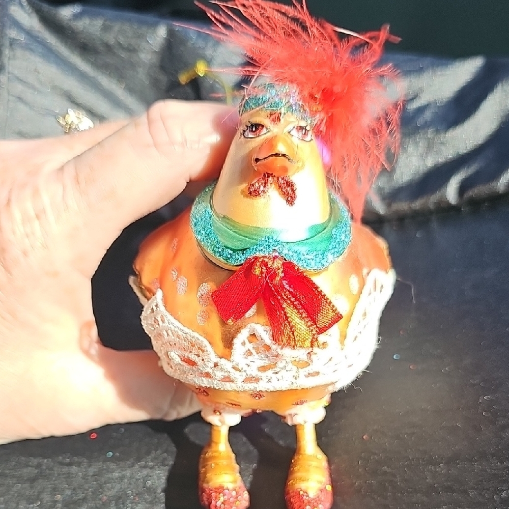 Colorful Rooster and Hen Ornaments - Picture 8 of 9